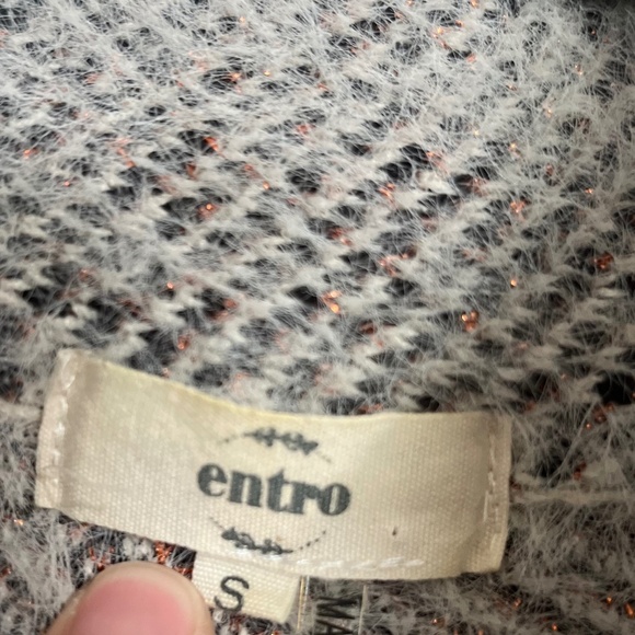 entro Women’s Ivory Multicolor Plaid Pullover Fall/Winter Casual Sweater Sz-S - Picture 6 of 9